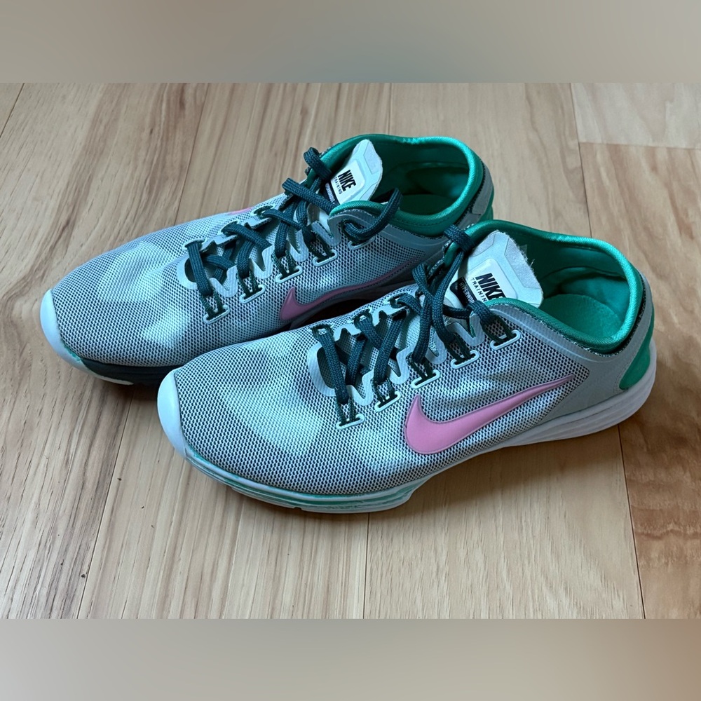 Nike Pink and Turquoise Training Sneakers Women Size 7